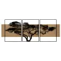 PANEL ŚCIENNY LAGOS FERRO E WOOD ZESTAW 3 SZT 204X2X80 cm (72X2X80-60X2X80)